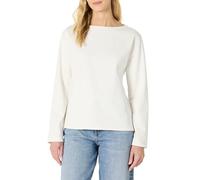 Amazon Essentials Top Maniche Lunghe Cotone Scollo a Barchetta Donna, Bianco Guscio D'uovo, L