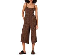 Amazon Essentials Tuta Corta a Canottiera a Gamba Larga in Jersey Donna, Marrone Toffee Scuro Stampa Animalier, XXL
