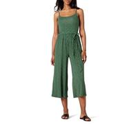 Amazon Essentials Tuta Corta a Canottiera a Gamba Larga in Jersey Donna, Verde Floreale, XL