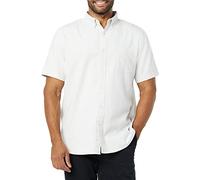Amazon Essentials Uomo Camicia con Taschino in Tessuto Oxford Elasticizzato a Maniche Corte vestibilità Aderente