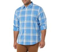 Amazon Essentials Uomo Camicia in Popeline Elasticizzato A Manica Lunga dalla vestibilità Aderente