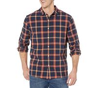 Amazon Essentials Uomo Camicia in Popeline Elasticizzato A Manica Lunga dalla vestibilità Aderente
