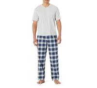 Amazon Essentials Uomo Set Pigiama con Pantaloni in Popeline di Cotone Elasticizzato e T-Shirt in Jersey di Cotone