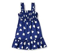 Amazon Essentials Vestito A Canotta in 100% Cotone Bambine e Ragazze, Blu Marino Astratta Pois, 5 Anni