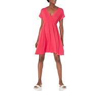 Amazon Essentials Vestito Incrociato (Taglie Forti Disponibili) Donna, Rosso, S
