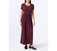 Amazon Essentials Vestito Molto Lungo Stretto in Vita A Maniche Corte (Taglie Forti Disponibili) Donna