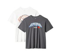 Amazon Essentials Warner Brothers T-Shirt Girocollo a Maniche Corte in Cotone, Vestibilità Classica Uomo, Pacco da 2, Protezione Superman, M