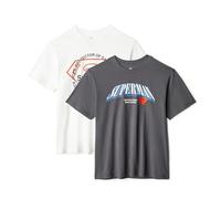 Amazon Essentials Warner Brothers T-Shirt Girocollo a Maniche Corte in Cotone, Vestibilità Classica Uomo, Pacco da 2, Protezione Superman, 3XL