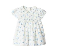 Amazon Essentials x Sofia Grainge Abiti Mommy & Me in Raso di Cotone Bimba 0-24, Fiori Blu Avorio, 3-6 mesi
