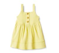 Amazon Essentials x Sofia Grainge Abito Casual in Cotone, Aderente in Vita con Gonna Ampia Bambine e ragazze, Giallo Chiaro, 12 mesi
