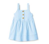 Amazon Essentials x Sofia Grainge Abito Casual in Cotone, Aderente in Vita con Gonna Ampia Bimba 0-24, Blu Chiaro, 12 mesi
