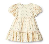 Amazon Essentials x Sofia Grainge Abito con Maniche a Sbuffo Bambine e Ragazze, Rosa Brillante Piccole Fragole, 4 anni