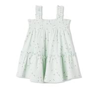 Amazon Essentials x Sofia Grainge Abito in Cotone a Nido d’Ape Bimba 0-24, Floreale Ditsy Verde Menta Pallido, 6-9 mesi