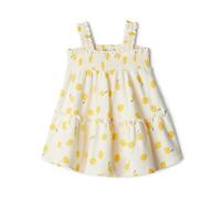 Amazon Essentials x Sofia Grainge Abito in Cotone a Nido d’Ape Bimba 0-24, Limone Avorio, 24 mesi