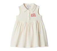 Amazon Essentials x Sofia Grainge Abito Senza Maniche in Cotone Piqué Bambina, Rosso Avorio Petit Soleil, 3 anni