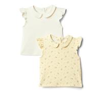 Amazon Essentials x Sofia Grainge Bluse a Maniche Corte in Cotone con Volant Bambini e bambine, Confezione da 2