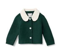 Amazon Essentials x Sofia Grainge Giacca in Maglia con Colletto Peter Pan Unisex Bambini e Ragazzi, Verde Scuro, 4 Anni