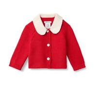 Amazon Essentials x Sofia Grainge Giacca in maglia con colletto Peter Pan Unisex Bimbi, Rosso, 18 mesi