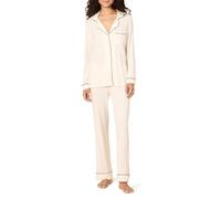 Amazon Essentials x Sofia Grainge Pigiama in Modal Elasticizzato Composto da Top a Maniche Lunghe con Bottoni sul Davanti e Pantaloni Lunghi Donna