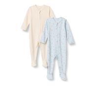 Amazon Essentials x Sofia Grainge Pigiama Intero in Cotone con Calze Unisex - Bambini e ragazzi, confezione da 2, Avorio/Oche, Prematuro