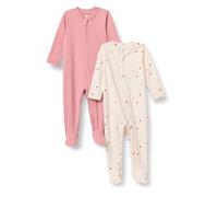 Amazon Essentials x Sofia Grainge Pigiama Intero in Cotone con Calze Unisex - Bambini e ragazzi, confezione da 2, Cuori Multipli/Rosato, Prematuro
