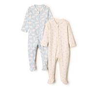 Amazon Essentials x Sofia Grainge Pigiama Intero in Cotone con Calze Unisex - Bambini e ragazzi, confezione da 2, Blu Coniglietto Orsi, Prematuro