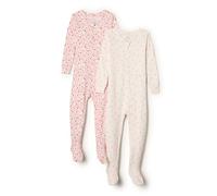 Amazon Essentials x Sofia Grainge Pigiami con Piedi Attillati in Cotone Unisex Bimbi, Pacco da 2, Coniglietti Piccoli/Pecore, 12 Mesi