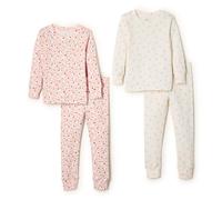Amazon Essentials x Sofia Grainge Pigiami in Cotone Aderenti Bambini e Ragazzi, Pacco da 2, Coniglietti Piccoli/Pecore, 3 Anni