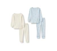 Amazon Essentials x Sofia Grainge Pigiami in Cotone Aderenti Bimbo, Pacco da 2, Blu Chiaro Oche, 12 Mesi