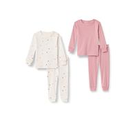 Amazon Essentials x Sofia Grainge Pigiami in Cotone Aderenti Unisex Bambini e Ragazzi, Pacco da 2, Cuori Multipli/Rosato, 5 Anni