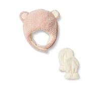 Amazon Essentials x Sofia Grainge Set Cappello e Muffole Unisex Bimbi, Rosa Pallido, XS (3-6 mesi)