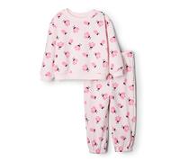 Amazon Essentials x Sofia Grainge Set con Felpa E Pantaloni Sportivi Unisex Bimbi, Rosa Pallido Sciame di Coccinelle, 24 Mesi