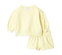 Amazon Essentials x Sofia Grainge Set da Gioco con Felpa e Pantaloncini in French Terry Unisex - Bambini, Giallo Chiaro, 4 anni