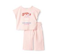 Amazon Essentials x Sofia Grainge Set da Gioco con Maglietta a Maniche Corte e Pantaloni in Cotone Piqué Bimba 0-24, Rosa Chiaro Gelati, 24 mesi