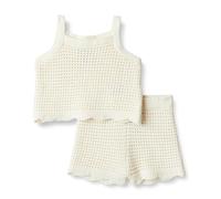 Amazon Essentials x Sofia Grainge Set Maglie e Canotte in Cotone Lavorato all'Uncinetto, Collezione Mommy & Me Bambina, Avorio, 10 anni