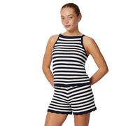 Amazon Essentials x Sofia Grainge Set Maglie e Canotte in Cotone Lavorato all'Uncinetto, Collezione Mommy & Me Donna, Avorio Blu Marino A Righe Stile Polo, XL