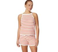 Amazon Essentials x Sofia Grainge Set Maglie e Canotte in Cotone Lavorato all'Uncinetto, Collezione Mommy & Me Donna, Avorio Rosso Uneven Stripe, XXL