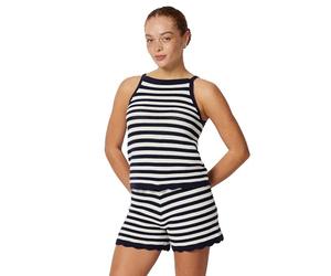 Amazon Essentials x Sofia Grainge Set Maglie e Canotte in Cotone Lavorato all'Uncinetto, Collezione Mommy & Me Donna, Avorio Blu Marino A Righe Stile Polo, XXL