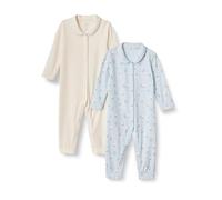 Amazon Essentials x Sofia Grainge Tutina Notte Senza Piedi Unisex Bimbi, Pacco da 2, Avorio/Oche, 0-3 Mesi