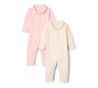 Amazon Essentials x Sofia Grainge Tutina Notte Senza Piedi Unisex Bimbi, Pacco da 2, Avorio/Rosa, Prematuro