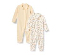 Amazon Essentials x Sofia Grainge Tutina Notte Senza Piedi Unisex Bimbi, Pacco da 2, Giallo Pallido/Picnic con Scoiattoli, 3-6 Mesi