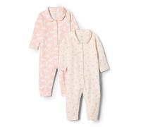Amazon Essentials x Sofia Grainge Tutina Notte Senza Piedi Unisex Bimbi, Pacco da 2, Rosa Coniglietto Orsi, 0 Mesi