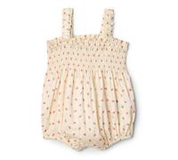Amazon Essentials x Sofia Grainge Tutina Senza Maniche in Tessuto Bimba, Rosa Brillante Piccole Fragole, 18 Mesi