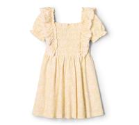 Amazon Essentials x Sofia Grainge - Vestito da Bambina in Maglia, Ricamato, Colore: Giallo Chiaro, Motivo Floreale, 12 Mesi