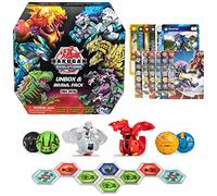 Amazon Exclusive Bakugan 'Evolution Unbox & Brawl Confezione da 6 palline serie Platinum (Pyrus Dragonoid, Haos Wrath) e 4 palline Basic (Aquos Sharktar, Ventus Trox, Aurelus Viloch, Darkus Nillious)