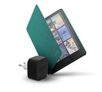 Amazon Kindle Colorsoft 16 GB + Custodia in tessuto verde giada + Caricatore da 9 W