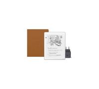 Amazon Kindle Scribe 64 GB (Grafite) + Penna Premium + Cover folio premium - Pelle di prima qualità (Caramello) + USB-C Caricabatterie