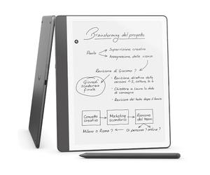 Amazon Kindle Scribe (64 GB) | Schermo ridisegnato con bordi uniformi. Ora puoi scrivere nei libri e nei documenti | Penna premium inclusa | Grigio tungsteno
