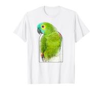 Amazon Pappagallo Bellissimo Ritratto Opera d'Arte Regalo Pet Maglietta