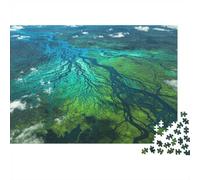 Amazon-River Network Puzzles 1000 Pezzi Recycled Material Aerial View Puzzle per Bambini e Bambine Regalo Divertente e Attività per la Casa Ideal for Regalo di